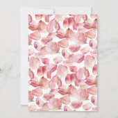 Invitation Pétales et Prosecco Fête des mariées florale rose  (Dos)