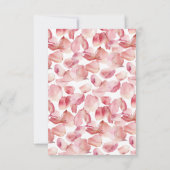 Invitation Pétales et Prosecco Fête des mariées florale rose  (Dos)