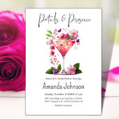 Invitation Pétales et Prosecco Fête des mariées florale rose 