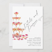 Invitation Pétales et Prosecco minima Fête des mariées modern (Devant)