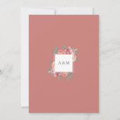 Invitation Pétales et prosecco rose floral (Dos)