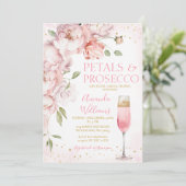 Invitation Pétales et Prosecco Vin rose Fête des mariées flor (Debout devant)