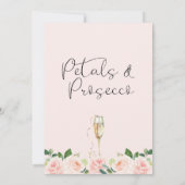 Invitation Pétales floraux et Fête des mariées de poursuites (Dos)