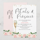 Invitation Pétales floraux et Fête des mariées de poursuites (Devant / Derrière)