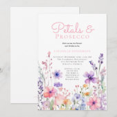 Invitation Pétales floraux et Fête des mariées florale de Pro (Devant / Derrière)