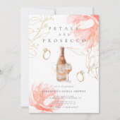 Invitation Pétales modernes et Fête des mariées de poursuites (Devant)