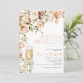 Invitation Pétales modernes et Prosecco Fête des mariées de b (Debout devant)