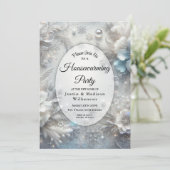 Invitation Pétales neigeux dans Fleur de Fleur gelée Fête de  (Debout devant)