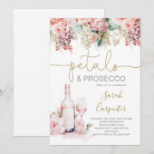 Invitation Pétales Poursuivre l'invitation de la douche nupti (Devant / Derrière)