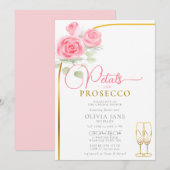 Invitation Pétales Poursuivre Roses Boho Arch Fête des mariée (Devant / Derrière)