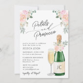 Invitation Pétales & Procuco Fête des mariées à vin mousseux (Devant)