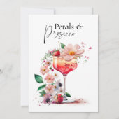 Invitation Pétales & Procuco Fête des mariées Florale Brunch (Dos)