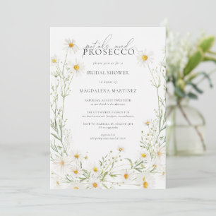 Invitation Pétales Prosecco Boho Daisy Fête des mariées