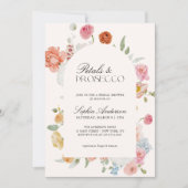 Invitation Pétales & Prosecco Fête des mariées de fleurs de p (Devant)
