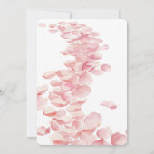Invitation Pétales rose romantique Floral Anniversaire (Dos)