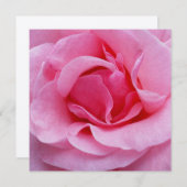 Invitation Pétales roses (Devant / Derrière)