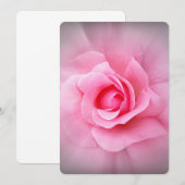 Invitation Pétales roses (Devant / Derrière)