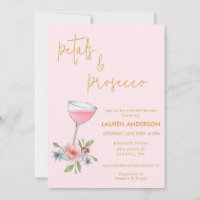 Pétales roses et or et Fête des mariées de Prosecc