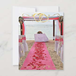 Invitation Pétales Roses Sur L'Invitation Du Tapis Rouge4