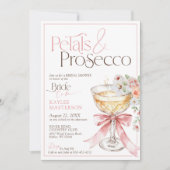 Invitation Petals and Prosecco Floral Champagne Bridal Shower (Devant)