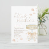 Invitation Petals and Prosecco Ivory Bow Bridal Shower (Debout devant)