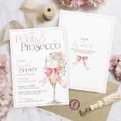 Invitation Petals and Prosecco Pink Floral Bridal Shower