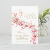 Invitation Petals et Prosecco Garden Fête des mariées florale (Debout devant)