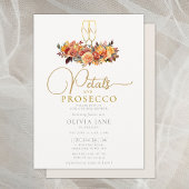 Invitation Petals Prosecco Automne Roses Automne Fête des mar