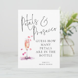 Invitation Petals Prosecco Devine Combien De Jeu De Fêtes des
