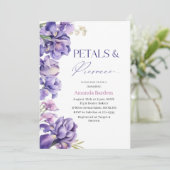 Invitation PETALS & PROSECCO IRIS FLOWER EAU nuptiale s (Debout devant)