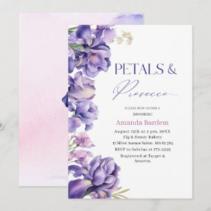Invitation PETALS & PROSECCO IRIS FLOWER EAU nuptiale s