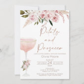 Invitation Petals Prosecco QR Code Boho Fête des mariées flor (Devant)
