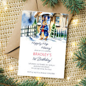 Invitation Peter lapbit hiver thème anniversaire modèle de fê