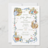 Invitation Peter le Baby shower de ruban Fleur sauvage Rabbit (Devant)