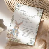 Invitation Peter Le lapin Baby shower de la fille verte