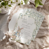 Invitation Peter Le lapin Baby shower de la fille verte