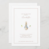 Invitation Peter le lapin Beartix Bunny Baby shower (Devant / Derrière)