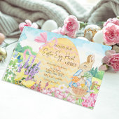 Invitation Peter le lapin Chasse aux oeufs de Pâques Brunch