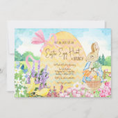 Invitation Peter le lapin Chasse aux oeufs de Pâques Brunch (Devant)