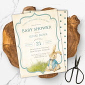 Invitation Peter Le Lapin Est Sur Le Chemin Baby shower Vinta
