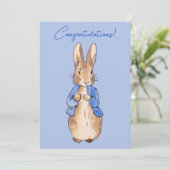 Invitation Peter le lapin Félicitations à tous (Debout devant)