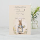 Invitation Peter le lapin fête d'anniversaire (Debout devant)