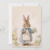 Invitation Peter le lapin fête d'anniversaire (Dos)