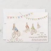 Invitation Peter le lapin lapin Baby shower neutre entre les (Devant)