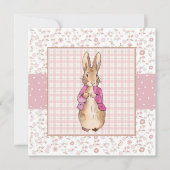 Invitation Peter le lapin rose (Devant)