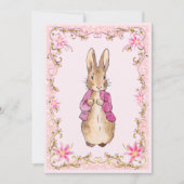Invitation Peter le lapin rose (Devant)
