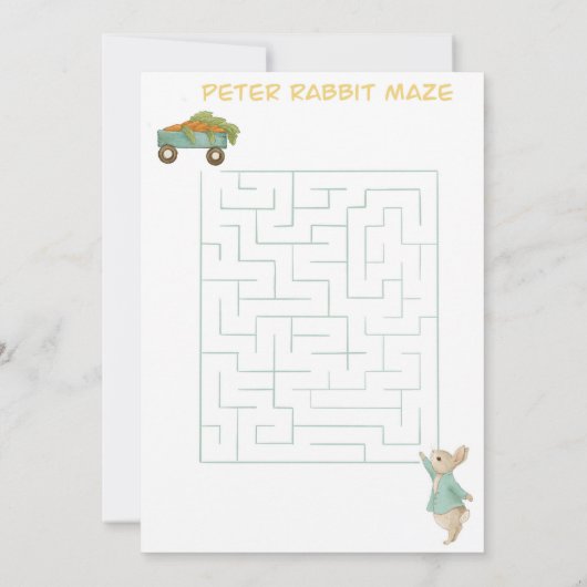 Invitation Peter Rabbit Anniversaire de enfant&Game (Dos)