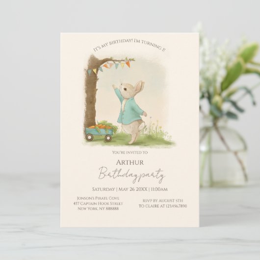 Invitation Peter Rabbit Anniversaire&Jeu (Debout devant)