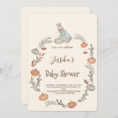Invitation Peter Rabbit automne automne automne automne Invit (Devant / Derrière)