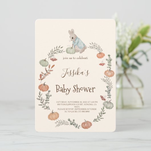 Invitation Peter Rabbit automne automne automne automne Invit (Debout devant)